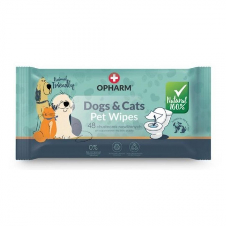 Chusteczki do pielęgnacji zwierząt Dogs&Cats Pet Wipes (48 sztuk)