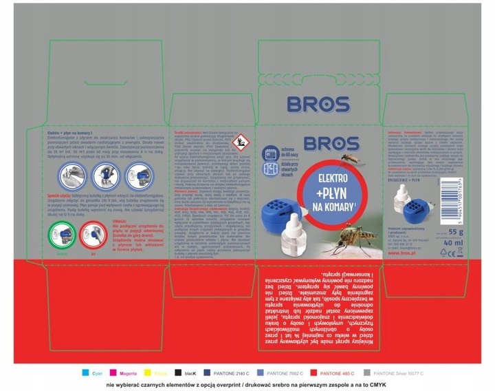 Elektrofumigator + płyn na komary Bros 40 ml