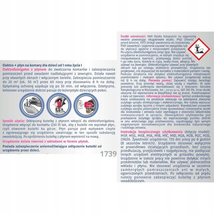 Elektrofumigator + płyn na komary dla dzieci sensitive Bros 40 ml