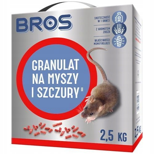 Granulat na myszy i szczury Bros 2,5 kg