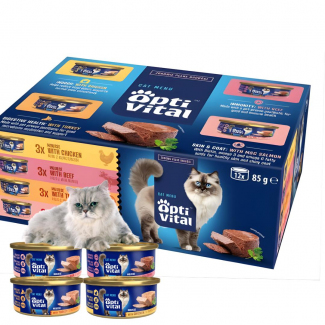 Karma dla kota OptiVital mix smaków 85 g (12 sztuk)