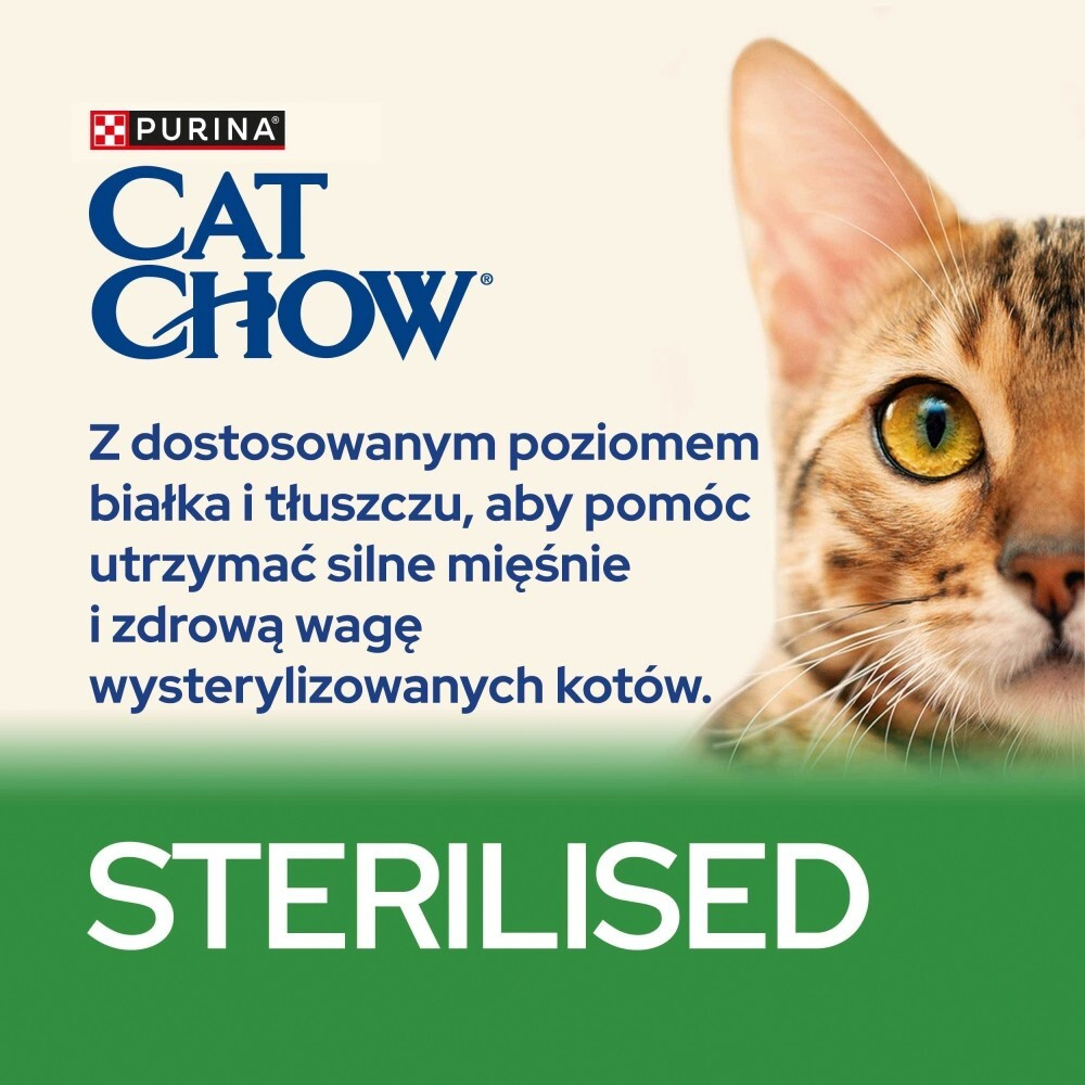 Karma dla kota Purina Cat Chow Sterilised bogata w Kurczaka 16,5 kg