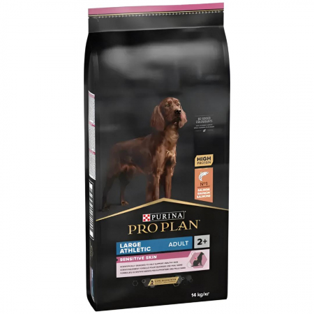 Karma dla psa Purina Pro Plan Sensitive Skin Large Athletic Adult bogata w łososia 14 kg