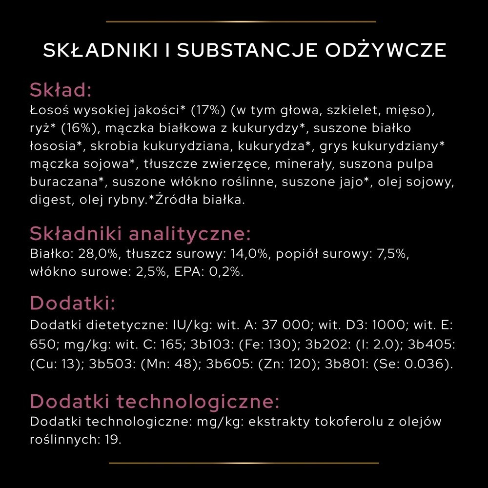 Karma dla psa Purina Pro  Plan Sensitive Skin Large Robust Adult bogata w łososia 14 kg