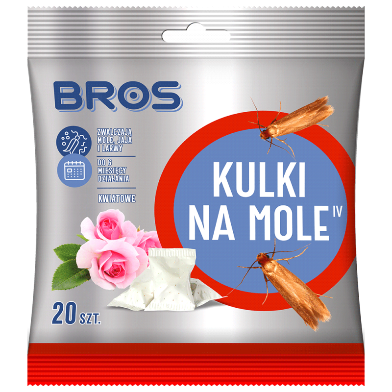 Kulki na mole Bros zapach kwiatowy (20 sztuk)