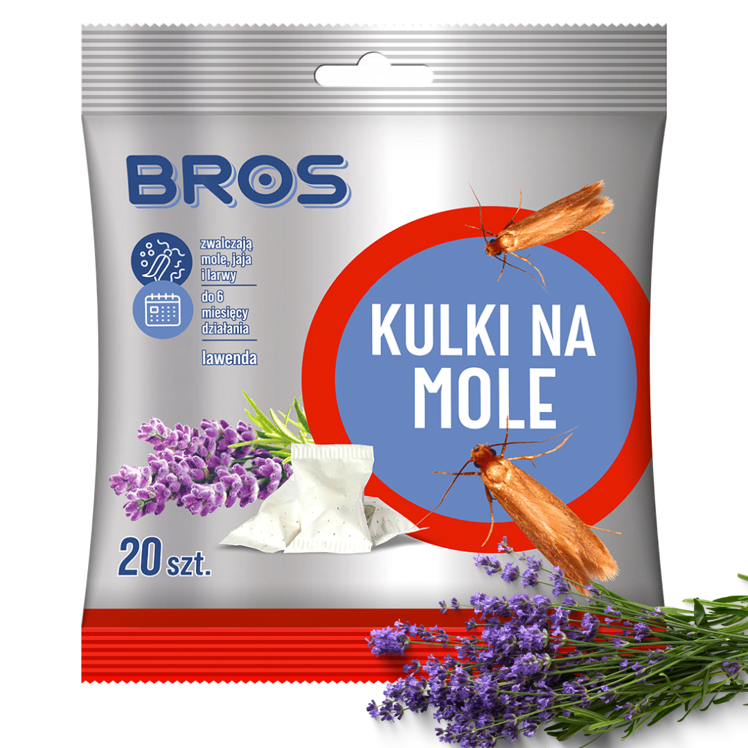 Kulki na mole Bros zapach lawendy (20 sztuk)