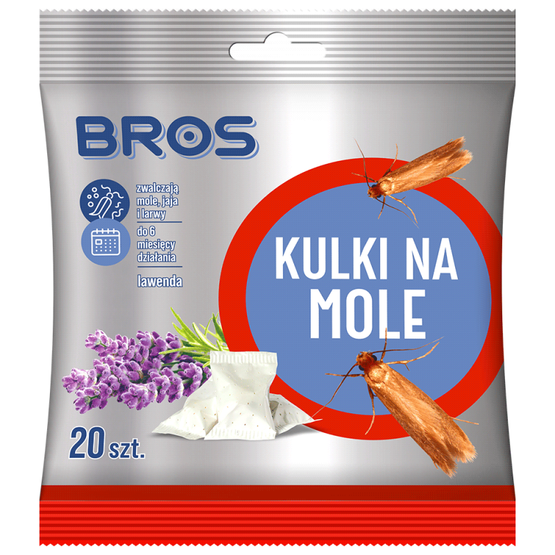 Kulki na mole Bros zapach lawendy (20 sztuk)