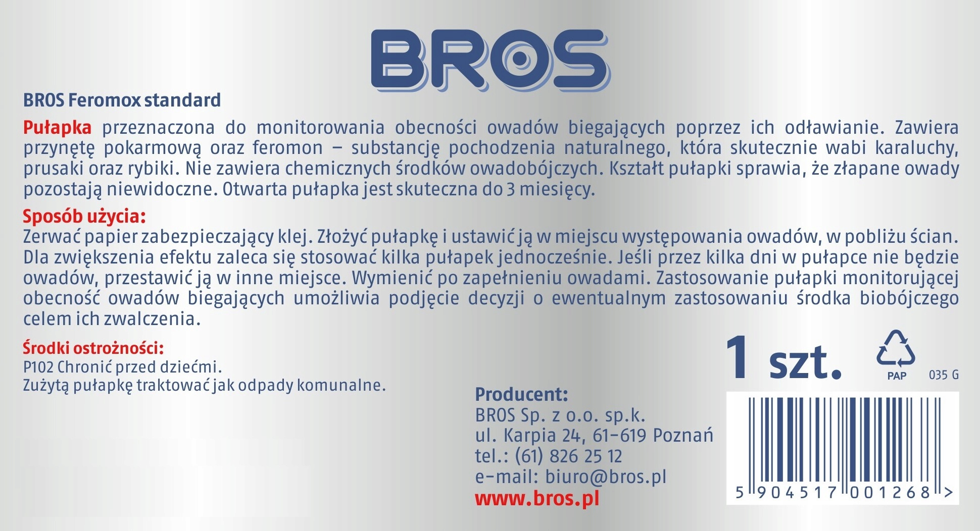 Lep na karaluchy Feromox Standard Bros