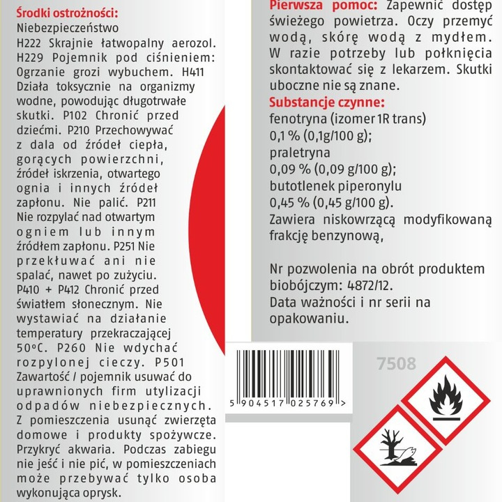 Muchospray na muchy i komary Bros 750 ml