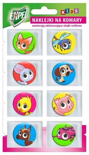 Naklejki na komary Expel Kids (8 sztuk)