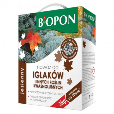 Nawóz do iglaków jesienny Biopon 3 kg