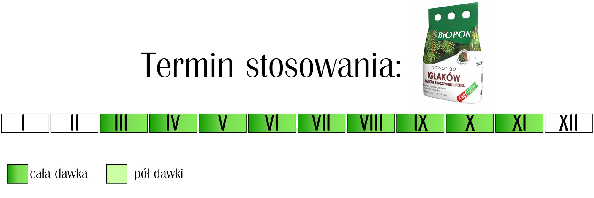 Nawóz do iglaków przeciw brązowieniu igieł Biopon 4 kg