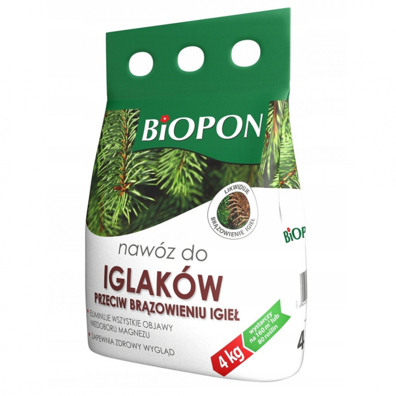 Nawóz do iglaków przeciw brązowieniu igieł Biopon 4 kg