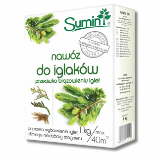 Nawóz do iglaków przeciwdziała brązowieniu igieł Sumin 1 kg