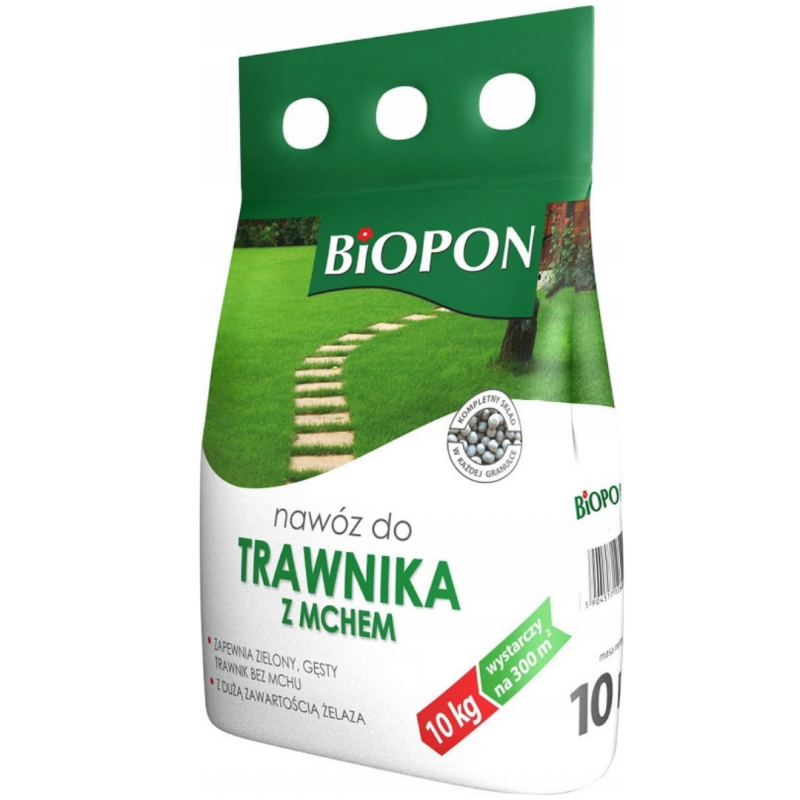 Nawóz do trawnika z mchem Biopon 10 kg