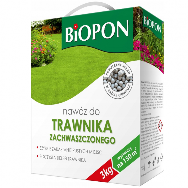 Nawóz do trawnika zachwaszczonego Biopon 3 kg