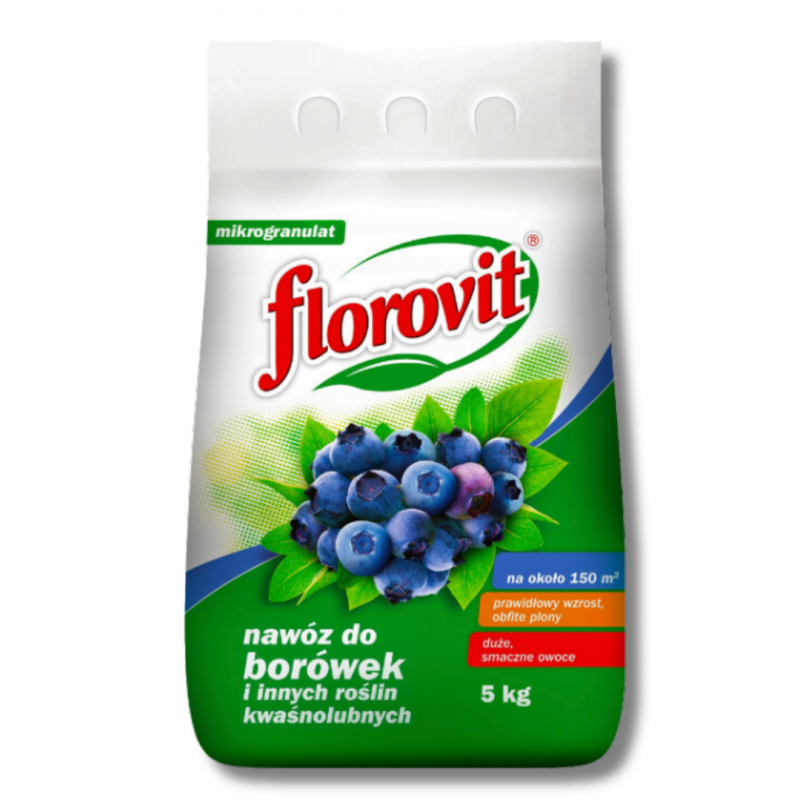 Nawóz granulowany do borówek i innych roślin kwaśnolubnych Florovit 5 kg