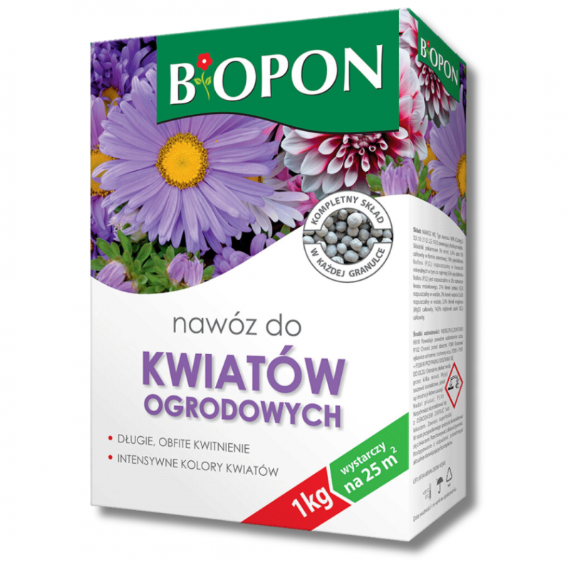 Nawóz granulowany do kwiatów ogrodowych Biopon 1 kg