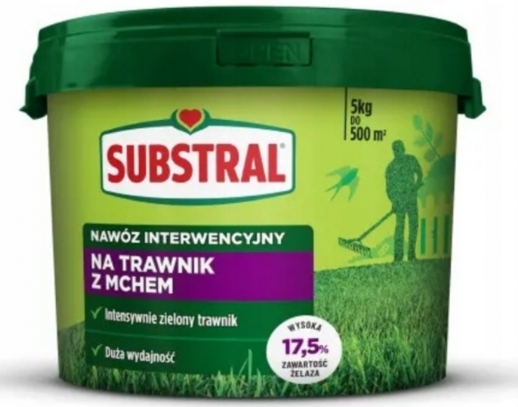 Nawóz interwencyjny do trawnika z mchem Substral 5 kg