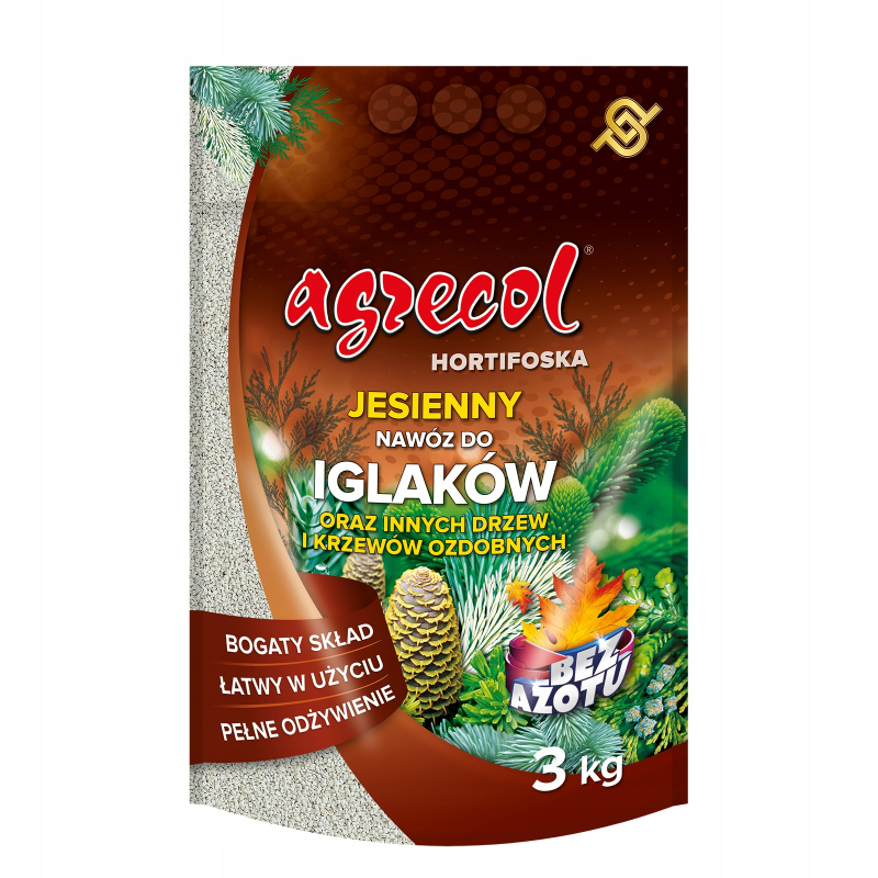 Nawóz jesienny do iglaków oraz innych drzew i krzewów ozdobnych Agrecol Hortifoska 3 kg