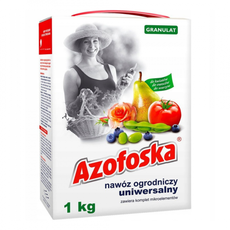 Nawóz ogrodniczy Azofoska granulat karton 1 kg