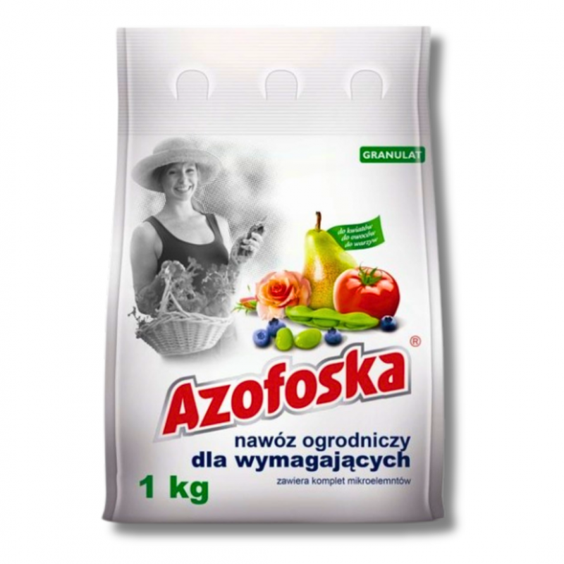 Nawóz ogrodniczy Azofoska granulat worek 1 kg