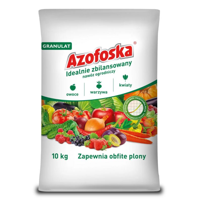 Nawóz ogrodniczy Azofoska granulat worek 10 kg