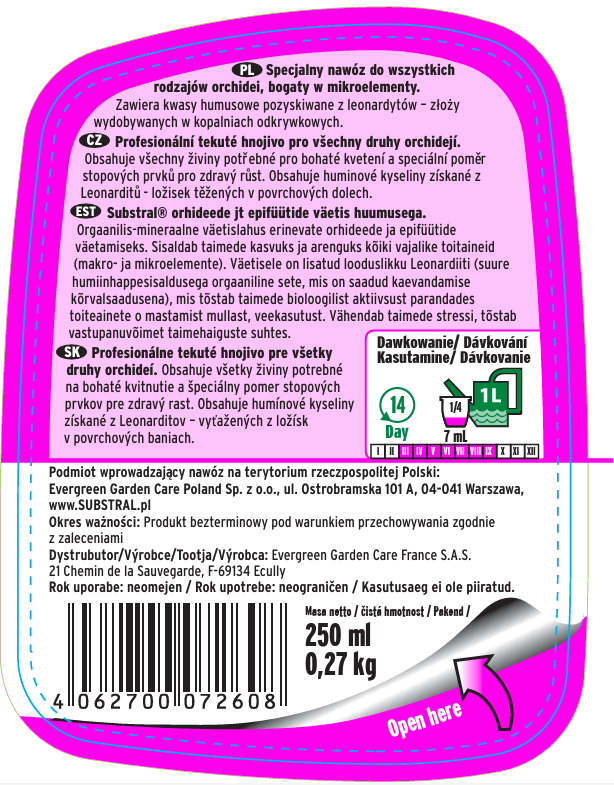 Nawóz w płynie koncentrat Orchidea Substral 250 ml