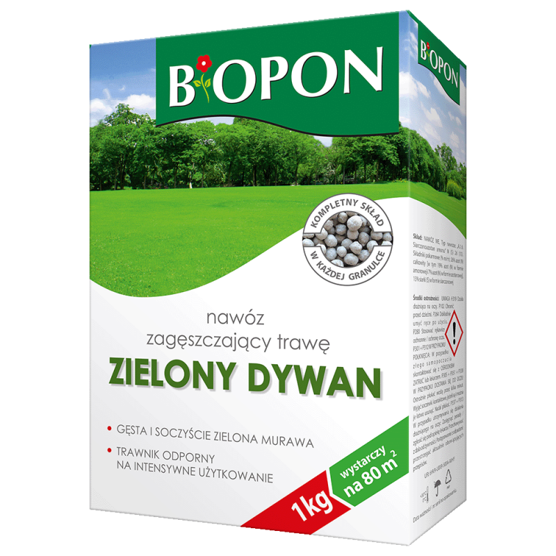 Nawóz zielony dywan zagęszczający trawę Biopon 5 kg
