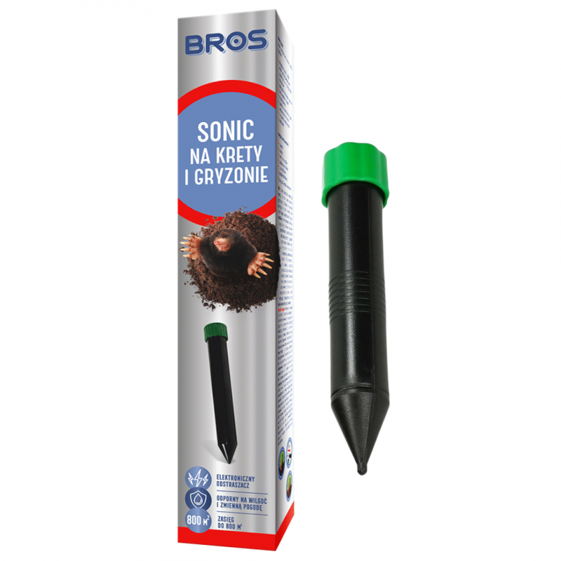 Odstraszacz na krety i gryzonie Sonic elektroniczny Bros