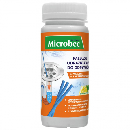 Pałeczki udrażniające do odpływów Microbec Ultra (12 sztuk)