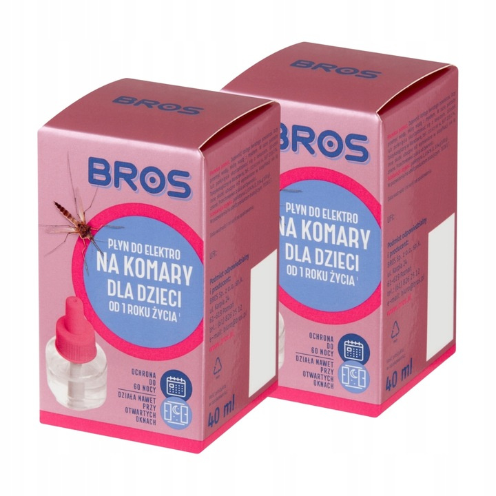 Płyn do elektro na komary dla dzieci Bros sensitive 40 ml (60 nocy)