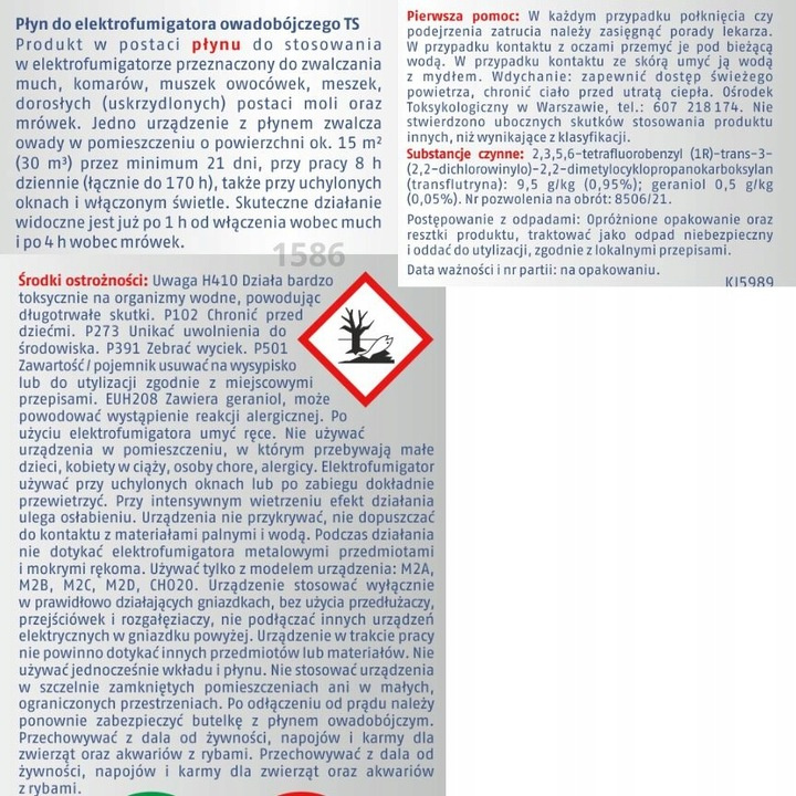 Płyn do elektrofumigatora na muchy, komary, mrówki Bros