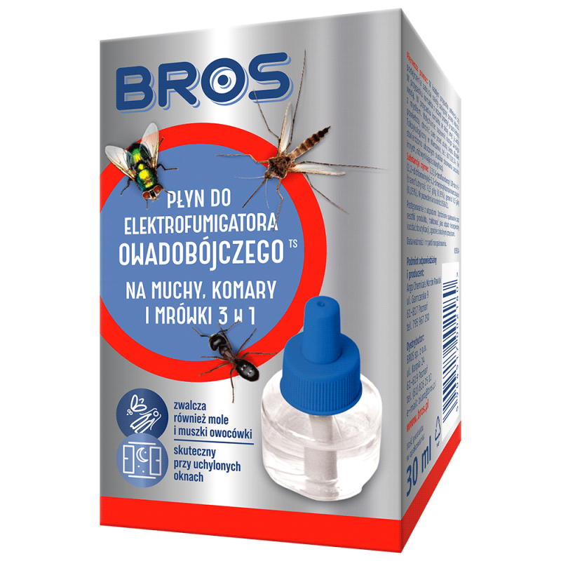 Płyn do elektrofumigatora na muchy, komary, mrówki Bros