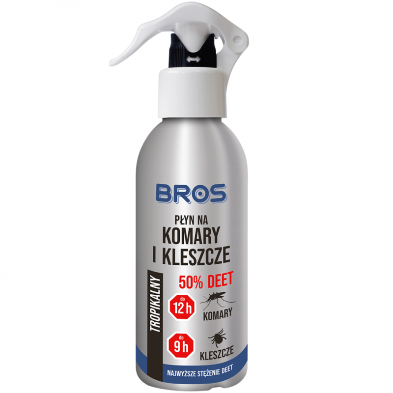 Płyn na komary i kleszcze 50 % Deet 130 ml Bros