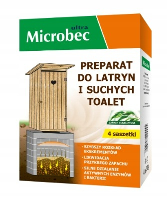 Preparat do latryn i suchych toalet Microbec 4 x 30 g