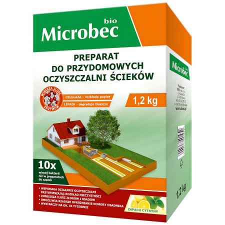 Preparat do przydomowych oczyszczalni ścieków Microbec Bio 1.2 kg