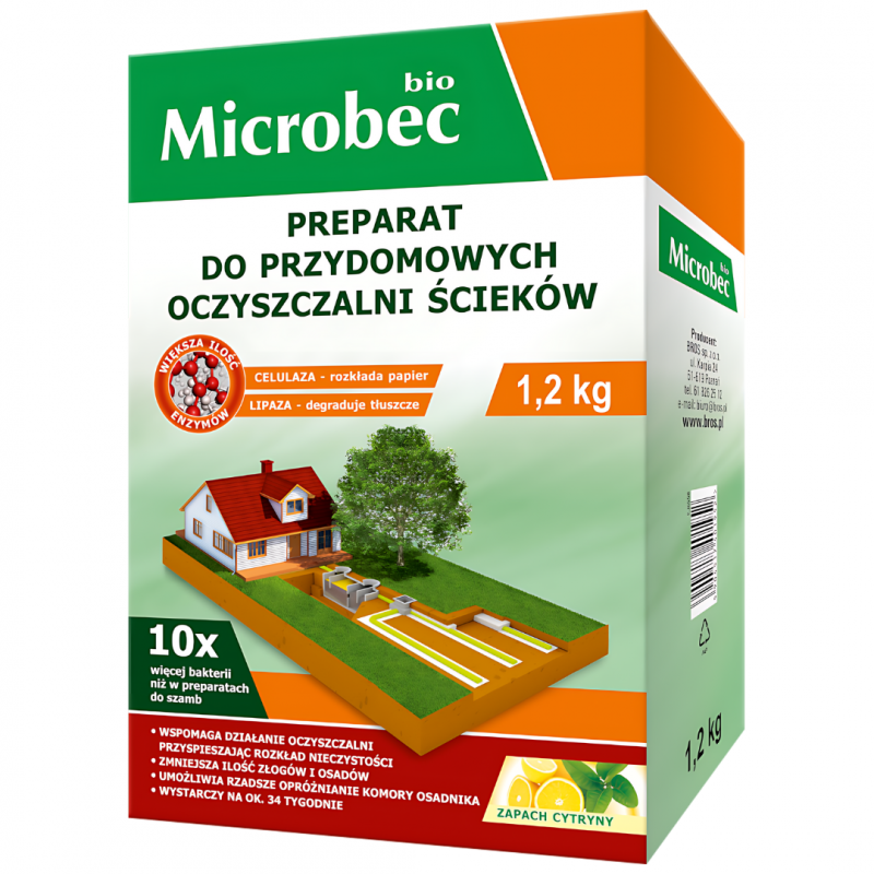 Preparat do przydomowych oczyszczalni ścieków Microbec Bio 1.2 kg