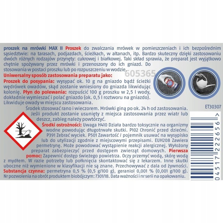 Proszek na mrówki Bros Max 100 g