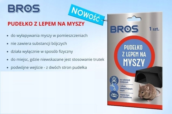 Pudełko z lepem na myszy