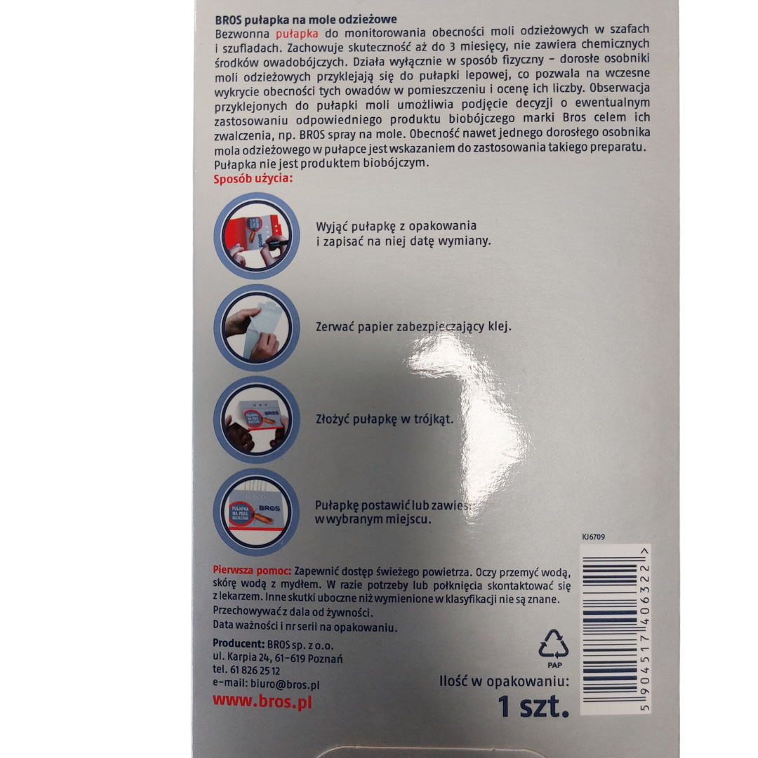 Pułapka na mole odzieżowe Bros