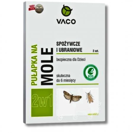 Pułapka na mole ubraniowe i spożywcze Vaco Eco 2w1 (2 sztuki)
