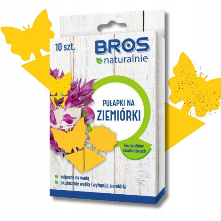 Pułapki na ziemiórki Bros naturalnie, Skuteczna Ochrona Roślin Doniczkowych (10 sztuk)