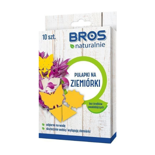 Pułapki na ziemiórki Bros naturalnie, Skuteczna Ochrona Roślin Doniczkowych (10 sztuk)