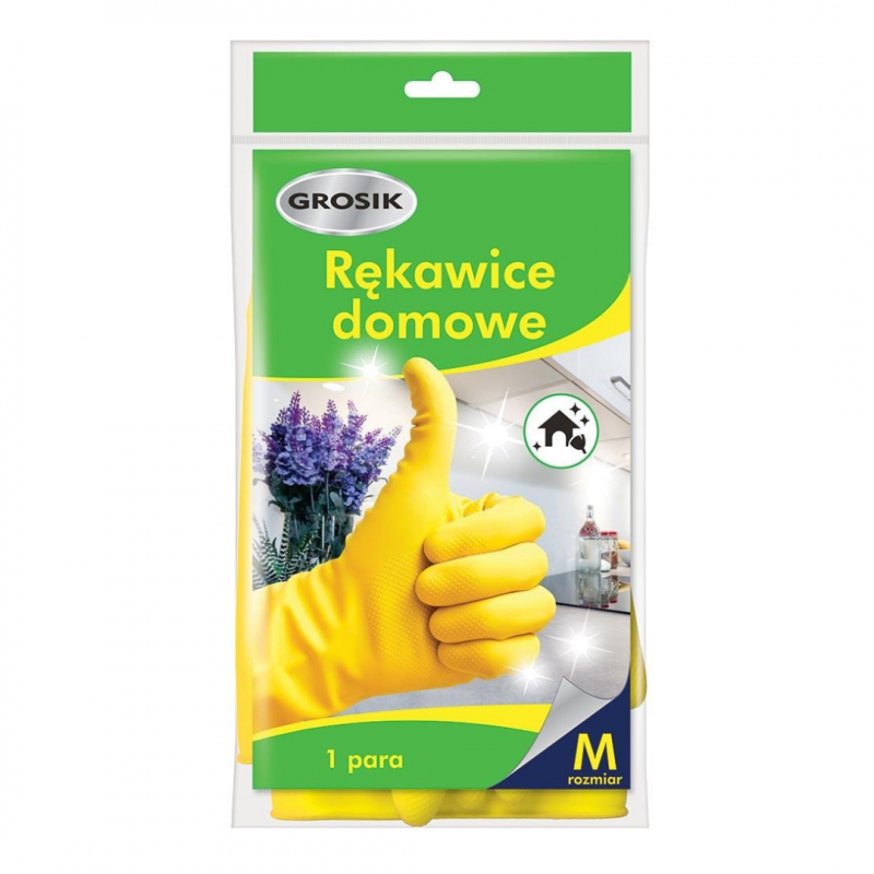 Rękawice gumowe wielorazowe Grosik (rozmiar M)