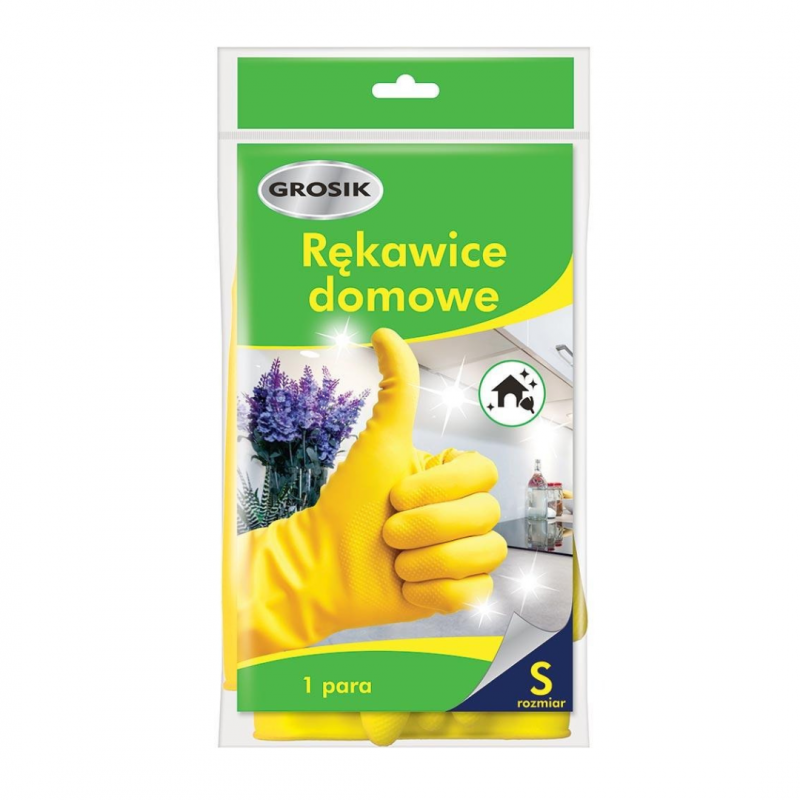 Rękawice gumowe wielorazowe Grosik (rozmiar S)