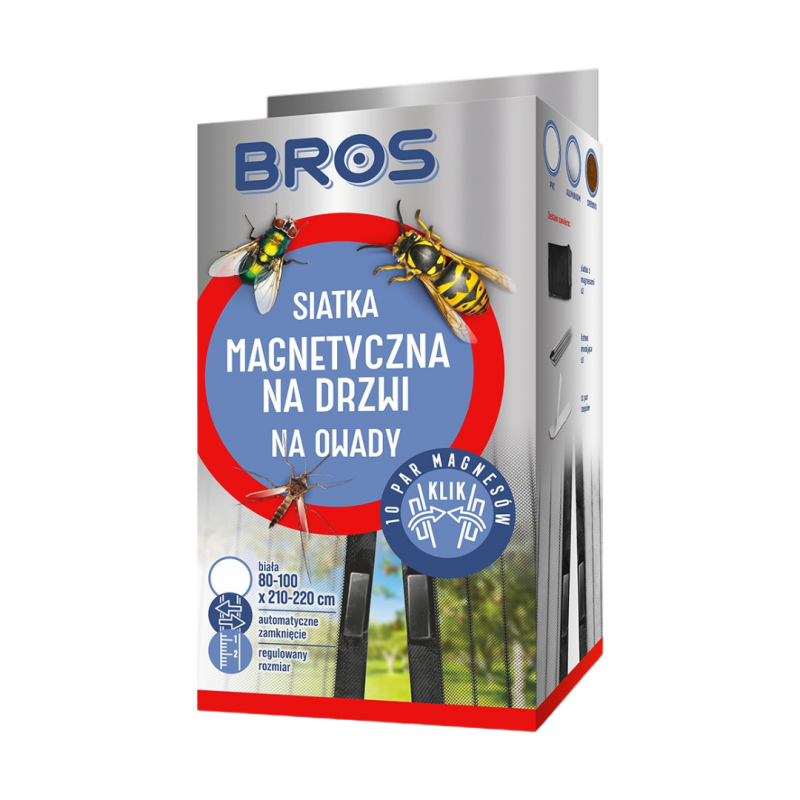 Siatka magnetyczna na drzwi biała Bros (100 cm x 220 cm)