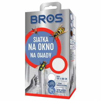 Siatka moskitiera na okno biała Bros (150 cm x 180 cm)