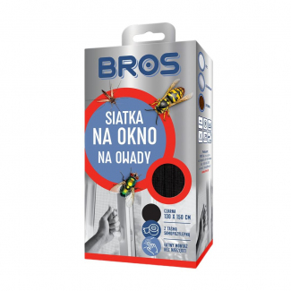 Siatka moskitiera na okno czarna Bros (130 cm x 150 cm)