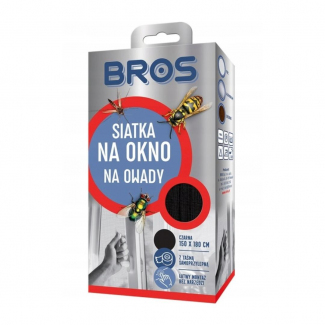 Siatka moskitiera na okno czarna Bros (150 cmx180 cm)